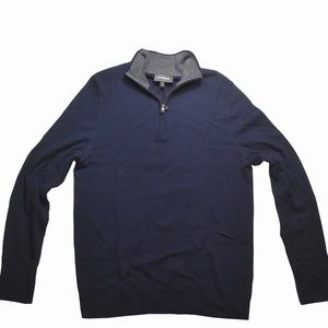 Express Men’s Zip Up Sweater Navy Blue Small
